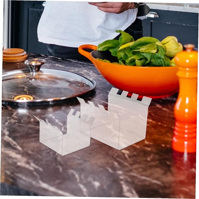 KICHOUSE 2pcs Prep Sealing Bag Storage Stand Serrated Rack Holder for Filling Freezer Bags Opener for Food Prep