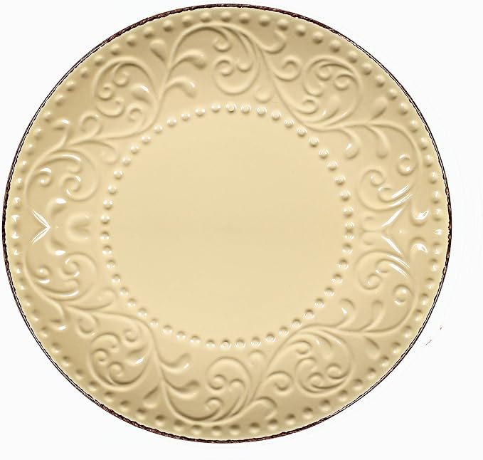 Lorren Home Trends LH529 Dinnerware Set for Entertaining, One Size, Yellow