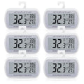 AEVETE 6 Pack Waterproof Digital Refrigerator Thermometer Large LCD, Freezer Room Thermometer with Magnetic Back, No Frills Easy to Read