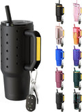 Frost Buddy 40 oz Thicc Buddy Tumbler with Silicone Sleeve – Customizable with Budz Charms, Insulated Stainless Steel Cup with Handle & Straw, Leak-Proof, Cup Holder Friendly, Gift for Men & Women