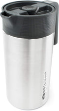 GSI Outdoors Glacier Stainless JavaPress, 30oz French Press Coffee Mug for Camping