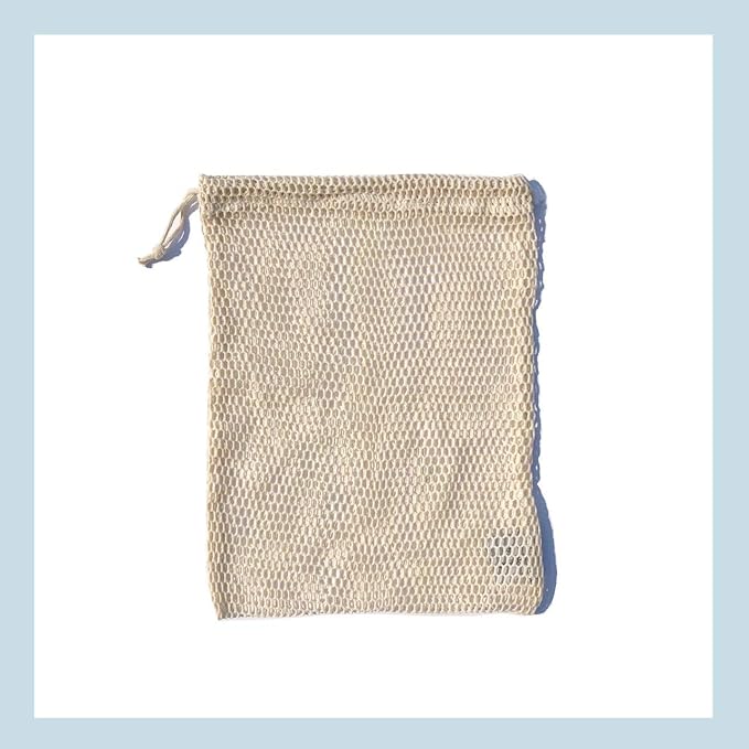 Ecogreen Textiles 20x24 inches 100% Cotton Mesh Bags Reusable Produce Bags – Multipurpose Drawstring Storage Pouch for Everyday Use (Pack of 50)