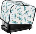 Blue Dragonflies Toaster Cover 2 Slice, Cute Country Bread Machine Cover, Washable Toaster Kitchen Small Appliance Cover Stain Resistant,with Top Handle