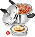 10QT Stainless Steel Pressure Cooker, Heavy Duty Food Grade 304 Pressure Canner with Safety Valve & Heat-Resistant Handle, Compatible with All Stovetops for Home Cooking & Canning