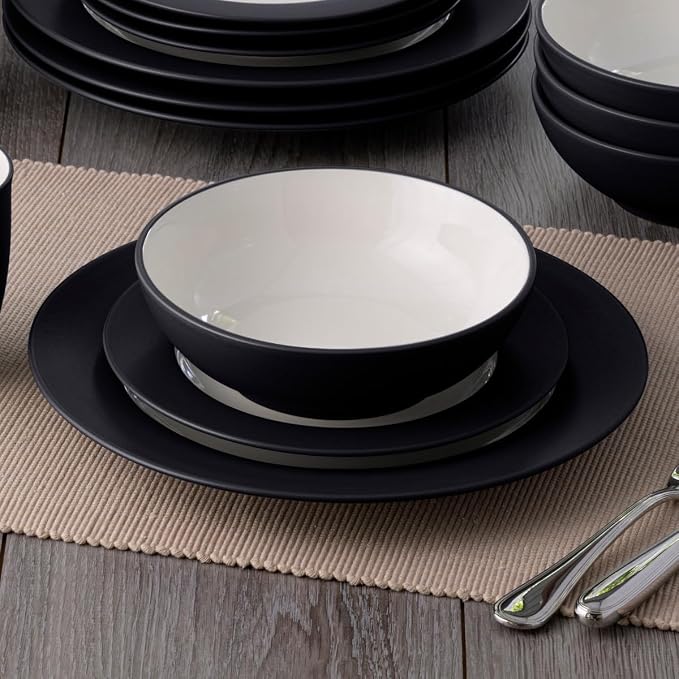 Noritake Colorwave Graphite 4-Piece Rim Place Setting, Service for 1
