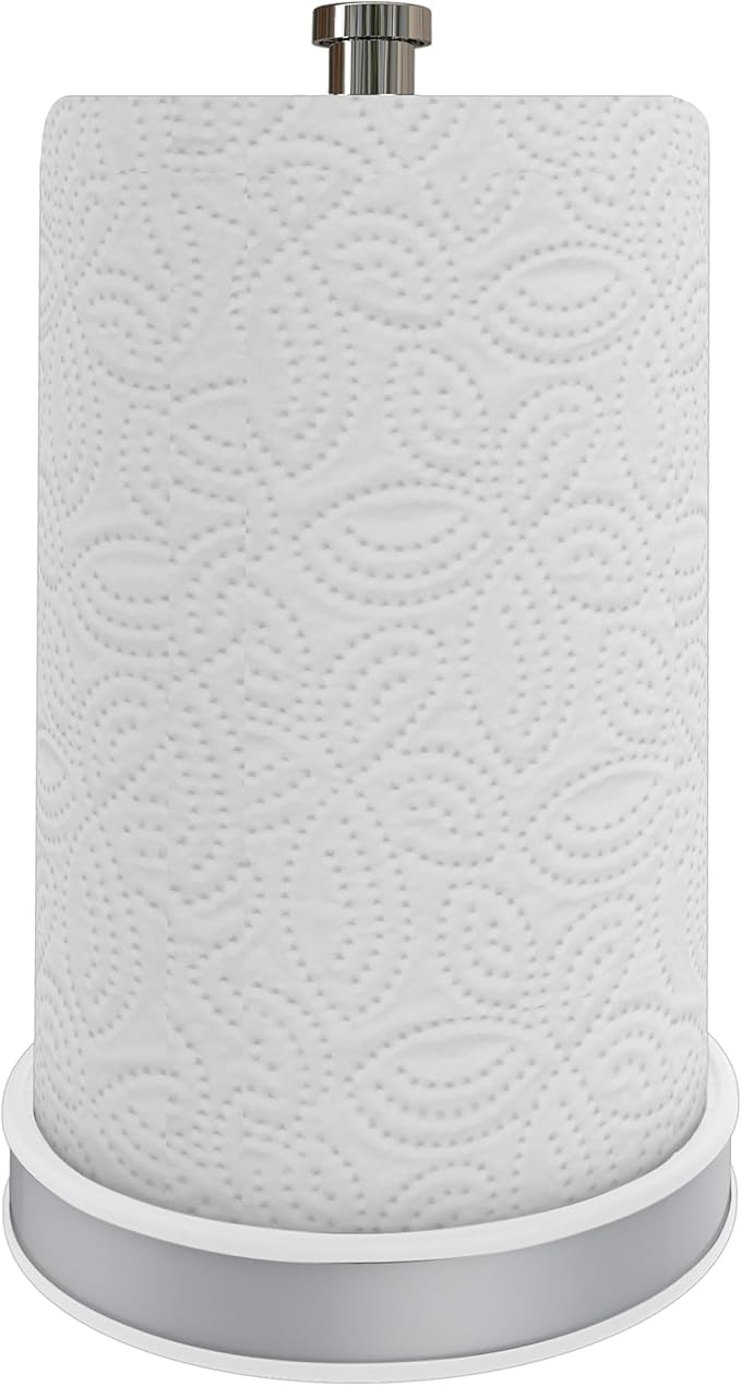 Kitchen Details Paper Towel Holder with Deluxe Tension Arm in White