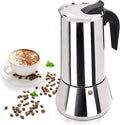 12 Cup 600ml Moka Pot Stainless Steel Espresso Coffee Maker Stovetop Coffeemaker Italian Classic Style Brewing Greca Cafe Mocha Machine for Cafeteras Lover Camping Travel and Home Use 20oz