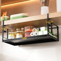 Under Shelf Storage Basket Organizer – Adjustable Hanging Holder with Knob Lock by prueBox, Heavy Duty Metal Panel for Pantry, Kitchen, Office, Closet (1 Pack)