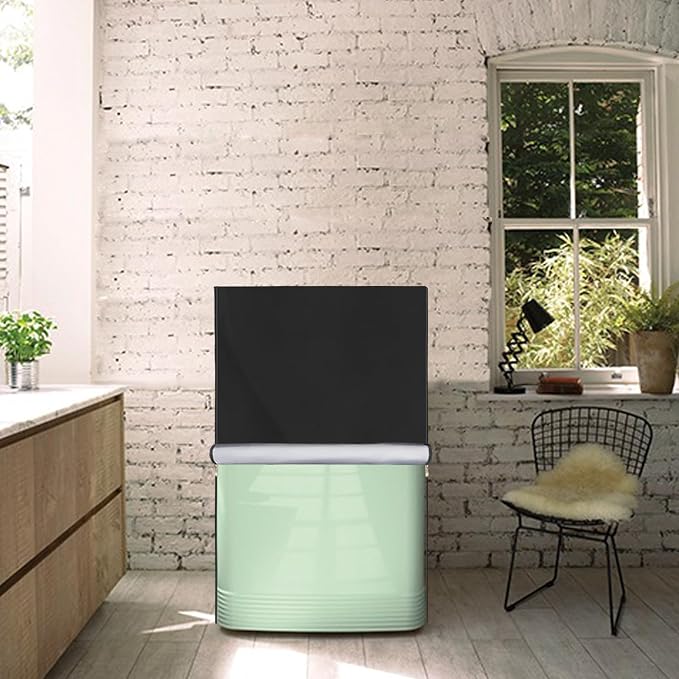 Upright Freezers Cover,Waterproof Outdoor Fridge Cover with Double Zipper for 3.0 Cubic Compact Mini Freezer (22" W x 23" D x 34" H,Black)