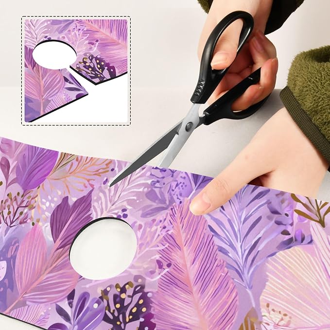 Kitchen Sink Splash Guard 1 PC 30 Inch Sink Faucet Mat Splash Guard for Bathroom Countertop Water Absorbent Foldable Cuttable Soft Washable Boho Pink Leaf