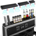 Foeacry Silicone Magnetic Shelf for Stove Top 30"/24"/20" for Kitchen Gadgets, Soft Flexible Strong Magnetic Heat Resistant Spice Rack Kitchen Organizer for Back of Oven