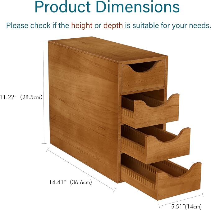 Suli Coffee Pod Holder, Coffee Capsule Storage Organizer, Save Space Coffee Pod Organizer for Countertop, Extra Large Storage Rack with Drawer, 4 Tier,104 Pods,Wood,Brown