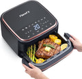 4.5QT Air Fryer Pizza Oven with 11 Presets, Air Fryers with Dual Heating & 360° Airflow | Viewing Window | Touch Display, Nonstick Airfryer for Roast, Bake, Dehydrate, Microwave, Reheat & More