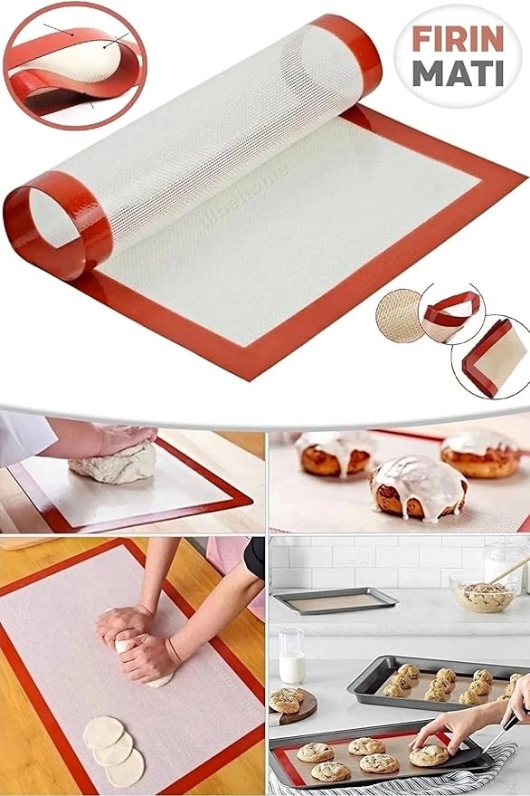 Silicone Baking Mat Non-Stick Heat Resistant Oven Liner 15.7x11.8 in Reusable Baking Sheet for Pastry Cookie Dough