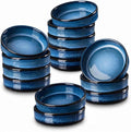ONEMORE Creme Brulee Ramekins 4 oz Ceramic Ramekin Set of 14, Oven Safe Baking Ramekins, Small Sauce Dishes, Stackable Blue Custard Cups, Dishwasher Microwave Safe