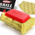 GRILLART Grill Brush Bristle Free, Replaceable BBQ Cleaning Pad (No Handle), Safe Replacement Cleaning Pad/Head for Cast Iron/Stainless Steel Grates - Red