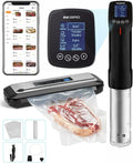 INKBIRD WIFI Sous Vide Cooker Bundle with Vacuum Sealer Machine | 1000W Sous-Vide Cooker Immersion Circulator with 14 Preset Recipes on APP and Thermal Immersion with Timer