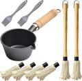BBQ Mop-Cast Iron Sauce Pan 11-In-1 Tool Set Brushes For Sauce Is Suitable For Bacon Machines, Grills And Stoves, Camping Cooking And Stove Butter Melting