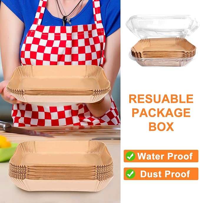 200PCS Air Fryer Liners for Ninja: Non-Stick Disposable Parchment Paper Liner for Ninja