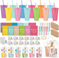 Nuogo 12 Sets New Parent Shower Prizes for Player Winners Adult, Wedding Bridal Shower Gift, Plastic Tumbler Notebook Scented Candle Ballpoint Pen Bag (Colorful,Classic Style)