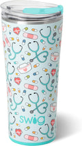 Swiglife 22oz Insulated Tumbler, Travel Coffee Tumbler with Lid, Cup Holder Friendly, Stainless Steel Travel Coffee Mug, Nurse Tumbler, Nurse Gifts for Women (Scrub Life)