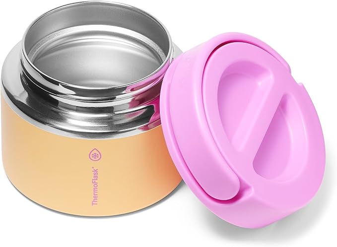 ThermoFlask Insulated Food Jar with Leakproof Lid (12 oz, Candy Oasis) - Stainless Steel Food Containers for Hot & Cold Meals, Lunch, Soup & Snacks