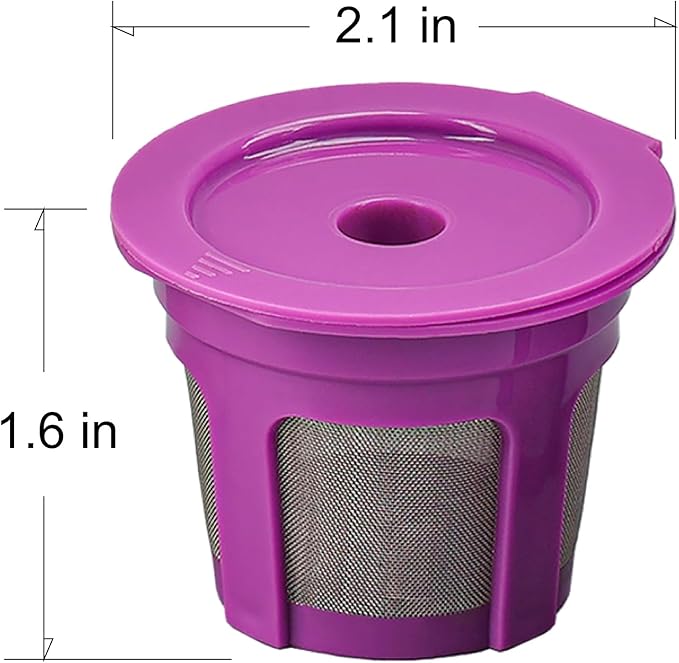 Irmidi 4 Pack K Cups Coffee Filters Compatible with Keurig Brewers 1.0 and 2.0Coffee Makers - Universal Kcup Filters Fit Refillable Kcup Coffee Pods
