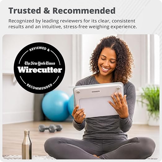 Greater Goods AccuCheck Digital Scale for Body Weight - Accurate Digital Bathroom Scale with High-Precision Sensors, Large Easy-to-Read Backlit Display, 400 lb Capacity, Auto Step-On (Gray)