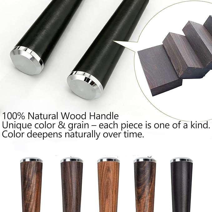 51mm Bottomless Portafilter 3 Ears compatable with La Specialista EC9335 9155 9355 9665,100% Stainless Steel Filter Baskets and Black Rosewood Handle(51mm-3Ears/fits La Specialista)