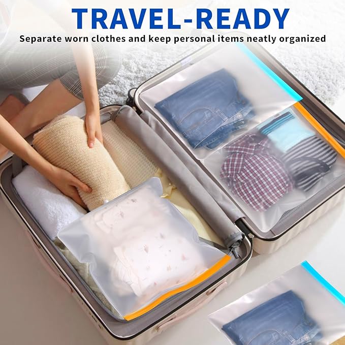 8 Pcs 3 Gallon Reusable Food Storage Freezer Bags, Large Capacity, BPA Free Reusable Food Pouches, Used For Home Food Storage And Camping (Multicolor 8 Pack)