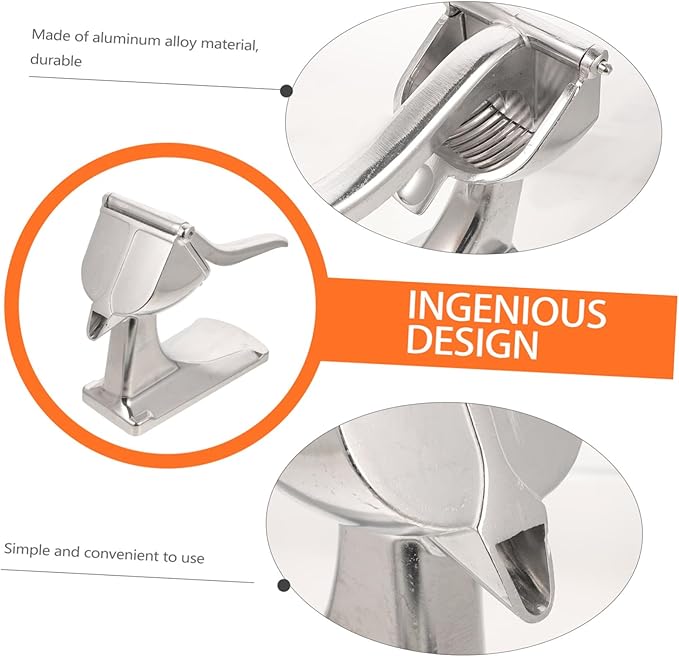Manual Citrus Fruit Juicer Hand Press Aluminum Alloy Fruit Extractor Tool Lightweight Portable Manual Juicer for Oranges Lemons Pomegranates Easy Squeeze for Home Kitchen