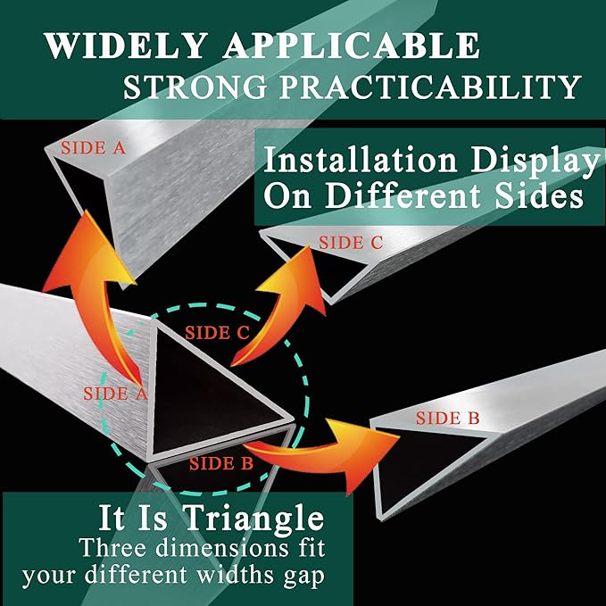 36" Slide In Range or Stove Rear Filler Trim Kit, Universal Fill Strip for Gap Between Slide-In Stove Range and Wall, W10113901A Compatible with Whirlpool and Most Brand, Durable Aluminum, Sliver