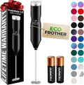 Zulay Kitchen Powerful Frother Wand AA Batteries Included, Ultra Fast Handheld Drink Mixer, Comfort Milk Frother, Stainless Steel Whisker, Frother Handheld for Coffee, Protein & Matcha - Frothmate 2.0
