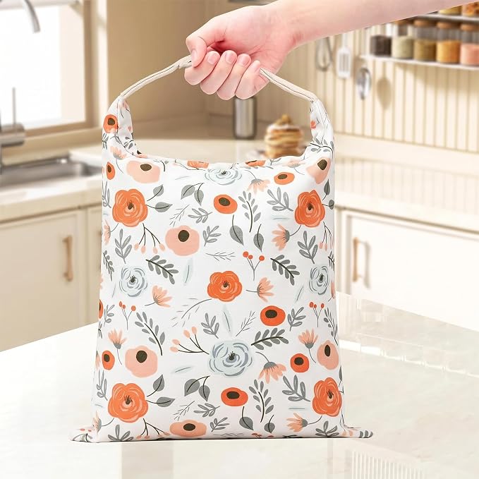 Beeswax Bread Bags for Sourdough, 2 Pack Reusable Bread Bag for Storage XL 17x13 Inch, Large Canvas Lined Bags for Homemade Sourdough - Keep Fresh, Freezer Safe