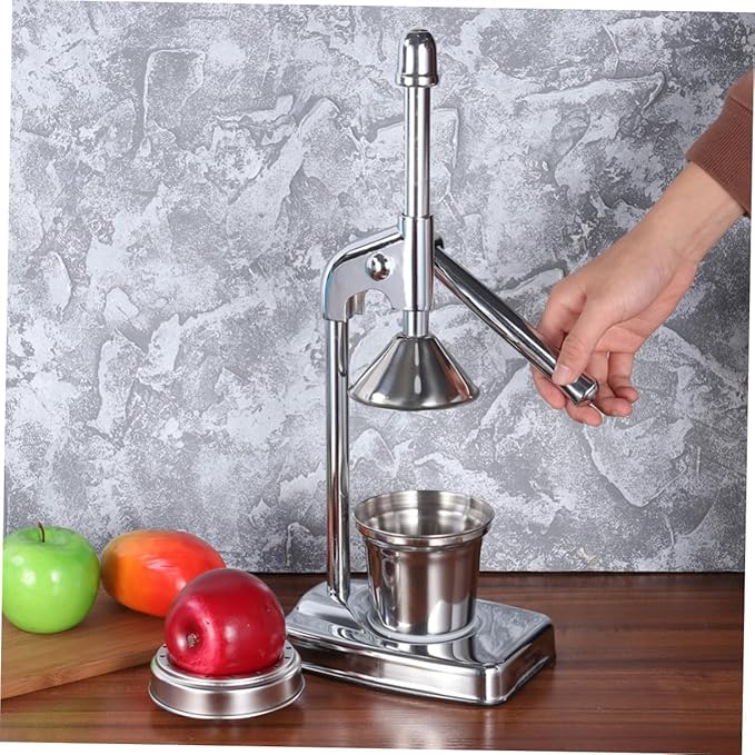 PRETYZOOM Manual Juicer Machine Fruit Vegetable Press Stainless Steel No Electricity Needed