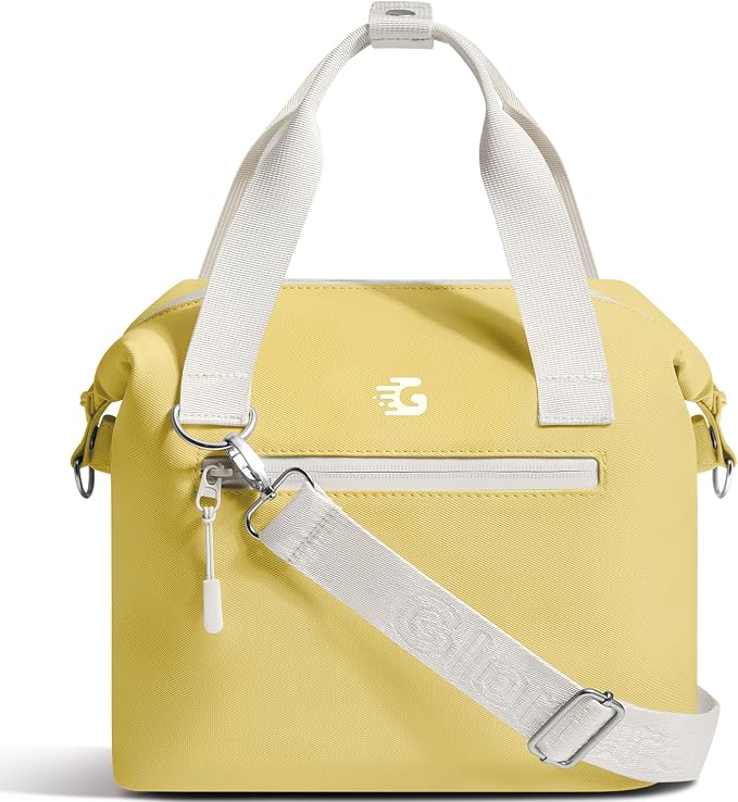 GLORIEROO Pastel Lunch Box Women | Insulated Soft Waterproof Leakproof Lunch Bag Cooler | Adjustable Strap | BPA-Free