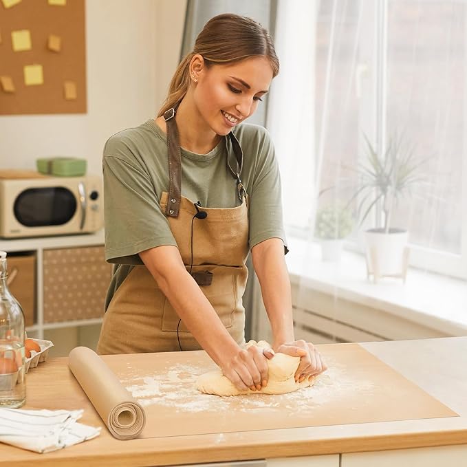 Silicone Baking Mat Roll-Non-slip Silicone Kitchen Counter Mat, Countertop Protector, Silicone Pastry Mat, Non-Stick Reusable Air Fryer Linner, Pan Liner, Oven Liner, Freeze Dryer Mat