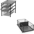 Simple Houseware 3 Tier Basket Drawer + Cabinet Pull-Out Shelf