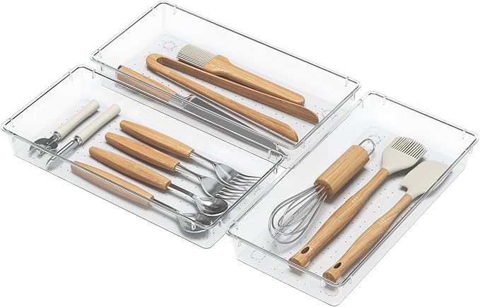 Lifewit Silverware Drawer Organizer, Expandable Utensil Organizer for Kitchen Drawers
