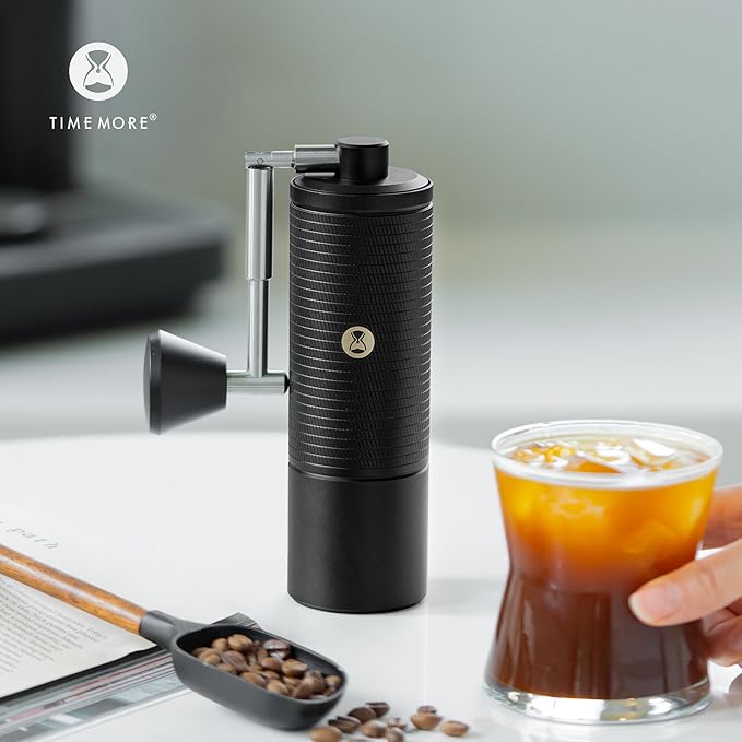 TIMEMORE C5 ESP PRO Manual Coffee Grinder, 42mm Stainless Steel S2C Burr, 50 Adjustable Settings Hand Grinder, All-Metal Portable Coffee Grinder for Espresso, Pour Over & French Press, 30g, Black