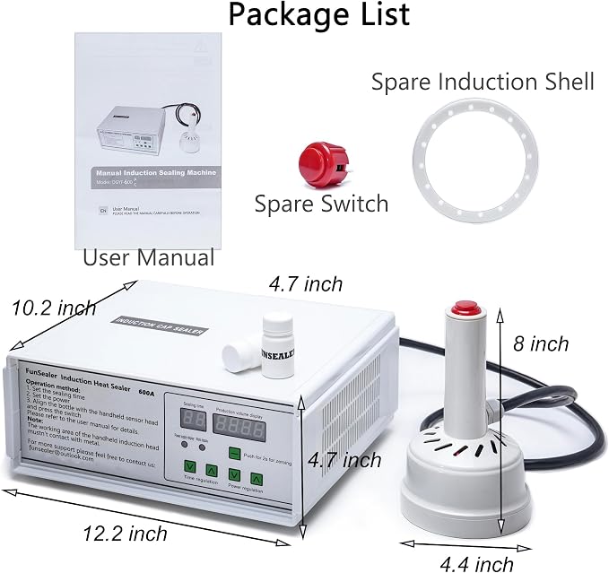 Induction Heat Sealer, Bottle Cap Sealing Machine For Plastic Glass Bottle Cap 110v