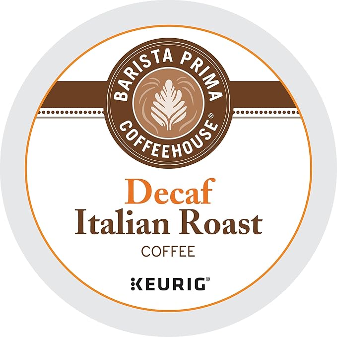 Barista Prima Coffeehouse, Italian Roast Decaf Keurig Single Serve K-Cup Pods, 96 count