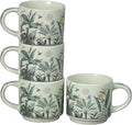 Servo Best Handmade Ceramic Coffee Mugs Set Of 4, 8 Oz Mug with Handle for Hot Beverages, Cups for Latte, Tea, Cappuccino, Milk, Cocoa, Microwave & Dishwasher Safe, Housewarming Gift for Men & Women