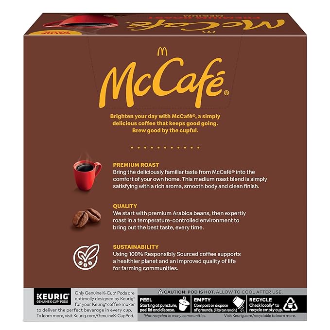 McCafe Premium Roast, Keurig Single Serve K-Cup Pods, Medium Roast Coffee Pods, 32 Count