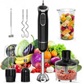 8 In 1 Electric Immersion Blender, Multi-Purpose Hand Blender With Turbo Mode, Detachable Base, 304 Stainless Steel handheld blender With Whisk, Milk Frother Attachments, For Smoothies