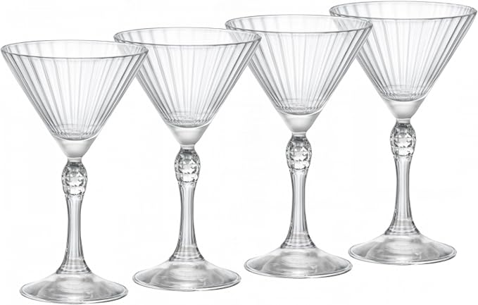 Bormioli Rocco America '20s 5.25 oz. Small Martini Glasses, Clear, Set of 4