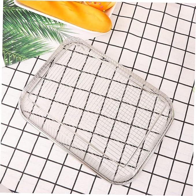 1pc Stainless Steel Drain Basket Multi-purpose Kitchen Storage Basket for Fruits and Vegetables Medium Design for Easy Washing and Draining