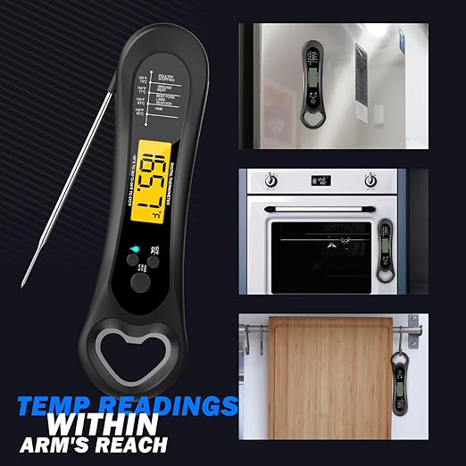 Meat Thermometer with Dual Probes - Advanced Bluetooth Cooking Thermometer for Perfect Grilling, Smoking, Oven Roasting & Air Frying, Long Range Monitoring & Smart Alerts