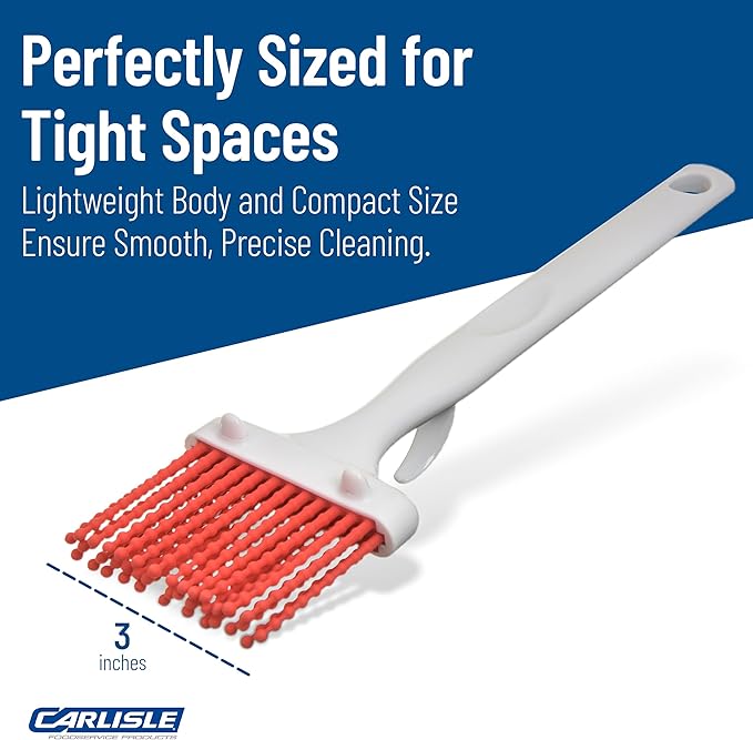 SPARTA 4040505 Silicone Basting Brush With Red Bristles, 3 Inches, Red, (Pack of 12)