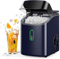 Nugget Ice Maker Countertop, Pebble Ice Maker with Crushed Ice, One-Click Operation Ice Machine with Self-Cleaning, 33lbs/24H for Home, Kitchen, Office, Blue